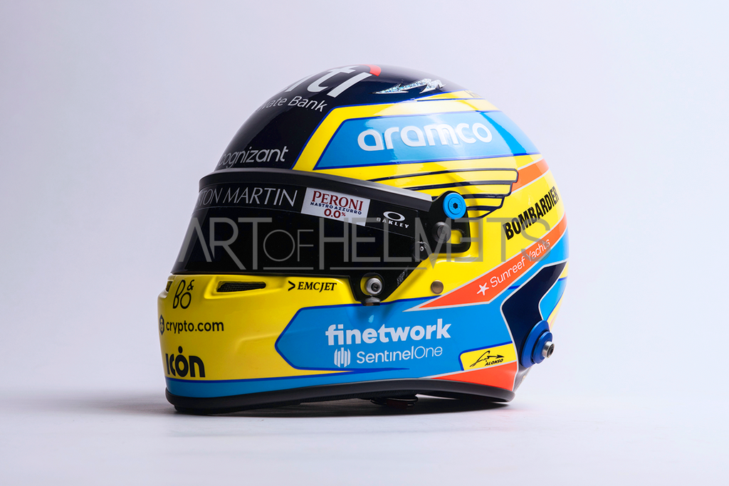 Fernando Alonso 2023 Formula One Full Size 1 1 Replica Helmet Art of Helmets