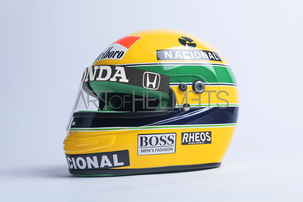 Ayrton Senna 1991 F1 Full-Size 1:1 Replica Helmet – Art of Helmets