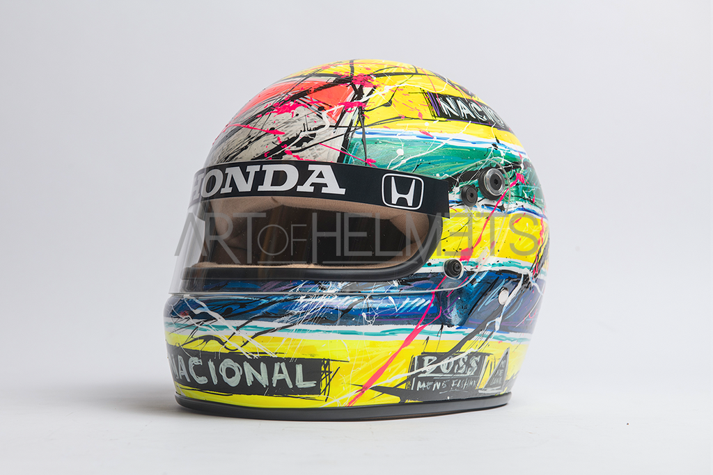 Ayrton Senna 1988 Art Custom Full-Size 1:1 Replica Helmet by Montesano