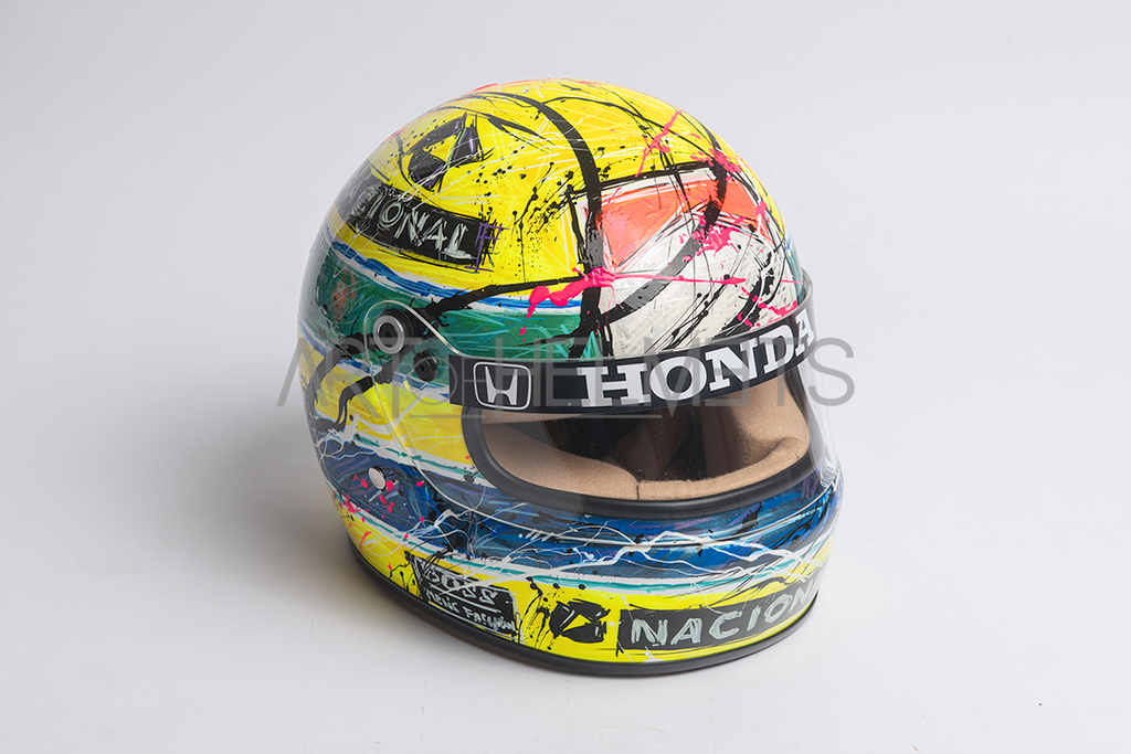 Ayrton Senna 1988 Art Custom Full-Size 1:1 Replica Helmet by Montesano