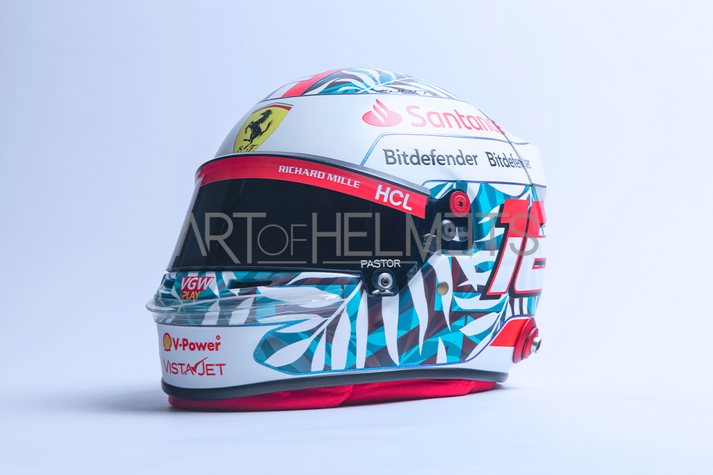 Charles Leclerc 2023 Miami GP F1 Helmet | Full-Scale 1:1 Replica