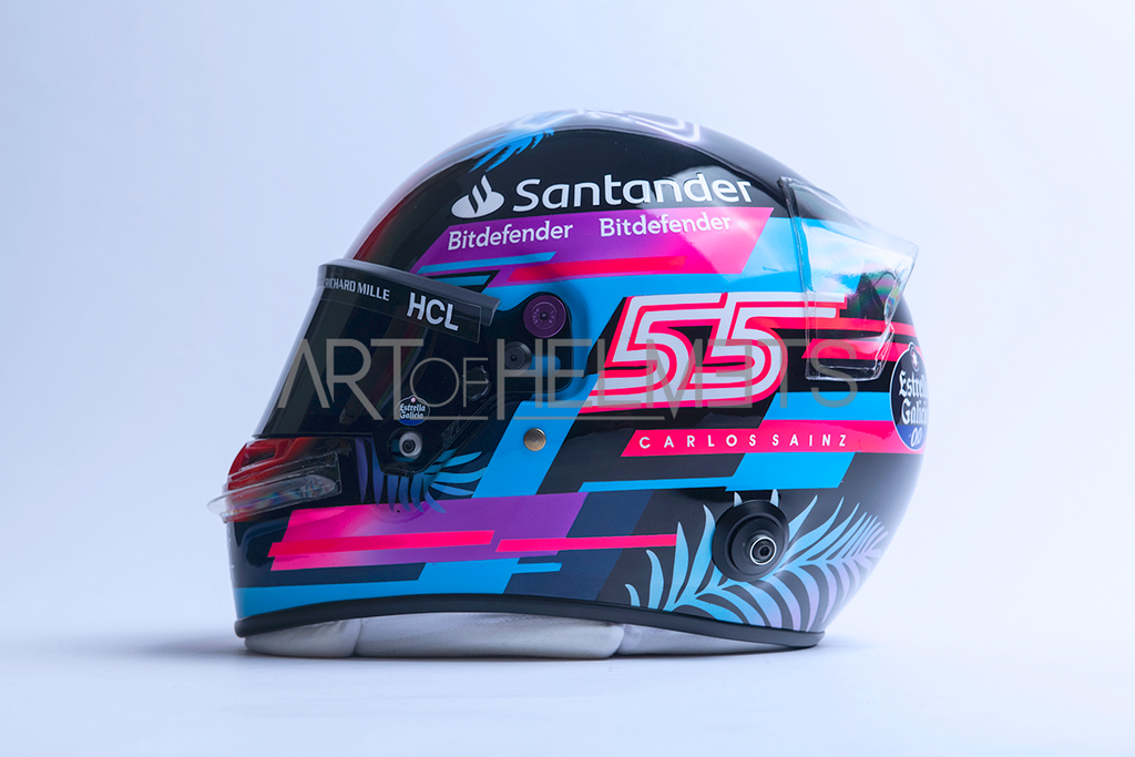 Carlos Sainz 2023 Miami GP F1 Helmet | Full-Scale 1:1 Replica