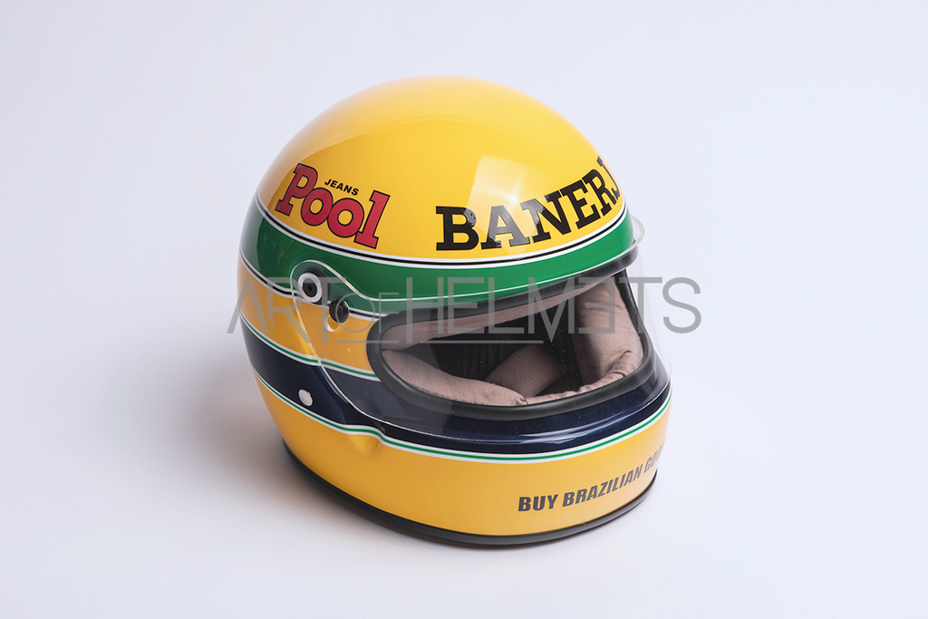 Ayrton Senna 1983 First Formula 1 Test Helmet | Full-Scale 1:1 Replica