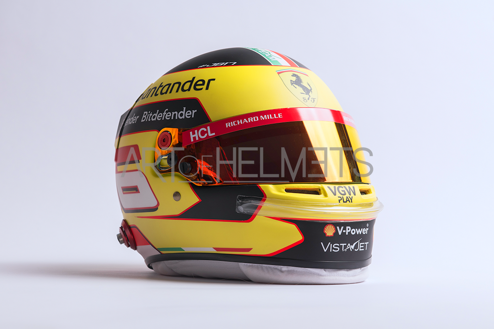 Charles Leclerc 2023 Monza Grand Prix F1 Full-Size 1:1 Replica Helmet (Original Visor)
