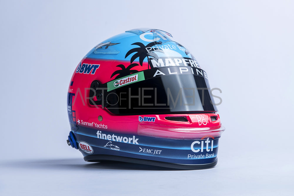 Fernando Alonso 2022 Miami Grand Prix F1 Full-Size 1:1 Replica Helmet