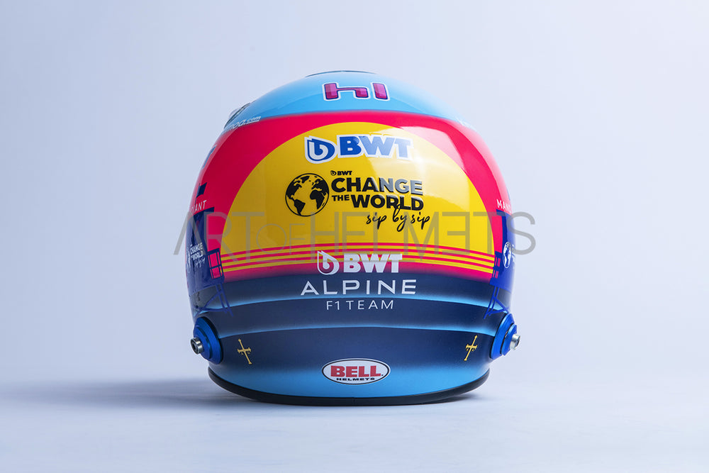 Fernando Alonso 2022 Miami Grand Prix F1 Full-Size 1:1 Replica Helmet