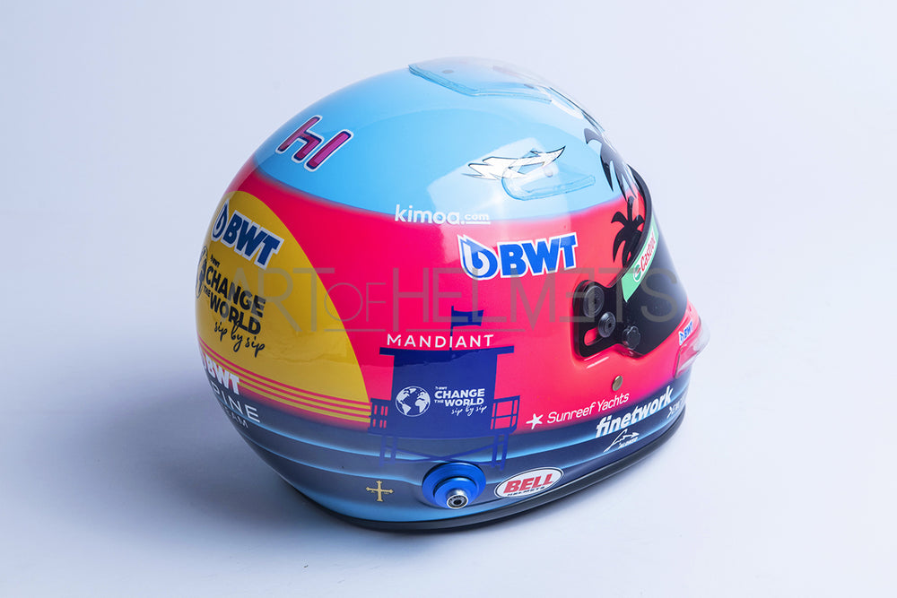 Fernando Alonso 2022 Miami Grand Prix F1 Full-Size 1:1 Replica Helmet