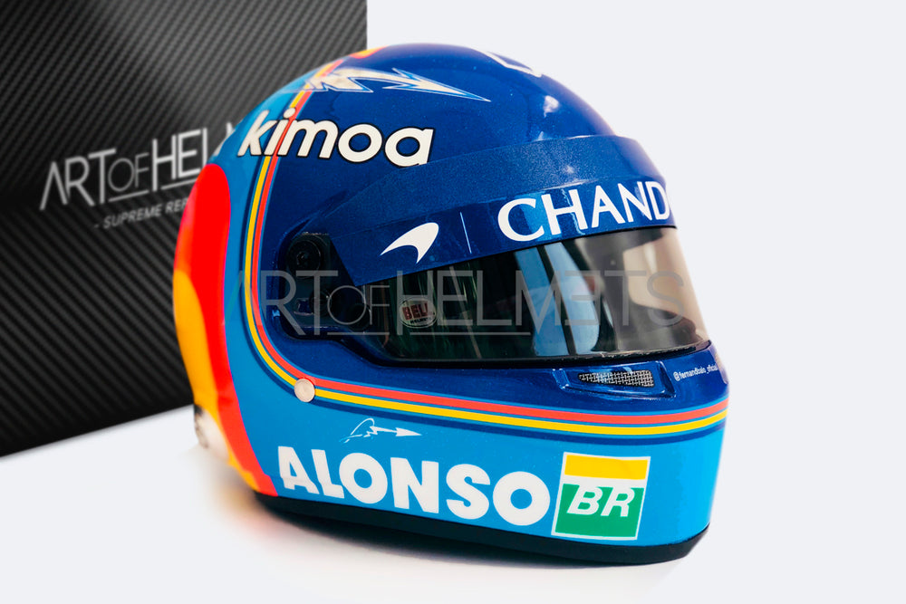 Fernando Alonso 2018 1:2 Maßstab Replikat Helm