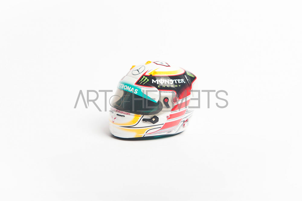 Lewis Hamilton 2014 Mini-Helmnachbildung im Maßstab 1:5