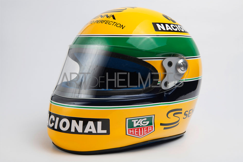 Ayrton Senna 1993 Paris Bercy Kart Vollformat 1:1 Helm-Replik