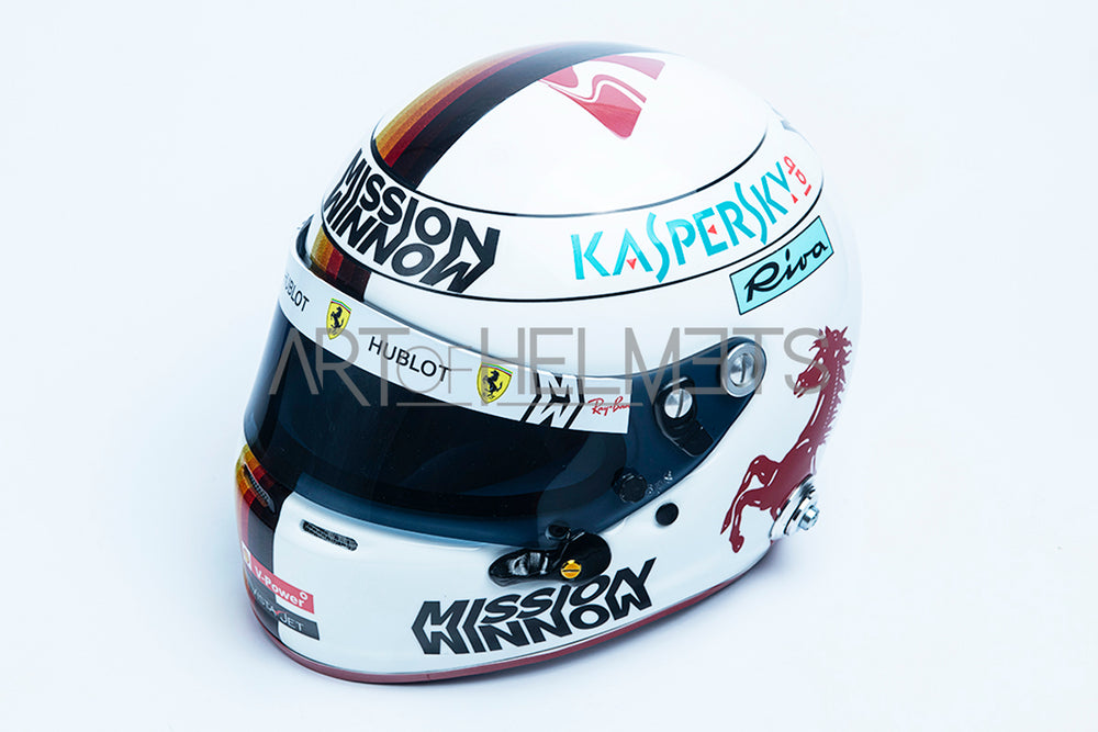 Sebastian Vettel 2019 Großer Preis von Brasilien Full-Size 1:1 Helm-Replik