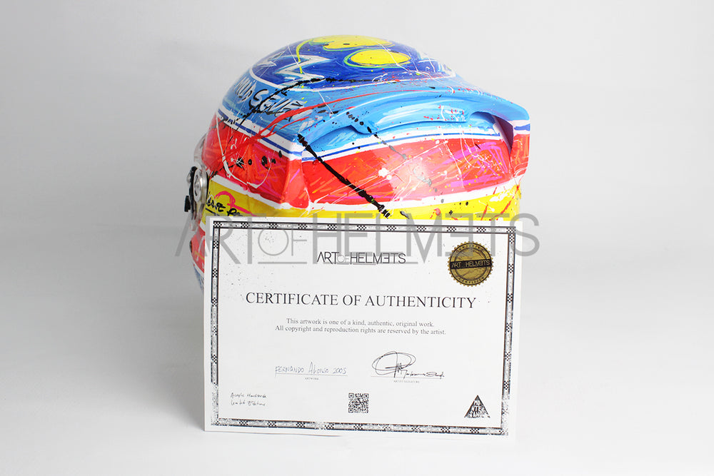 Fernando Alonso 2005 Art Custom Full-Size 1:1 Replica Helmet by Montesano.