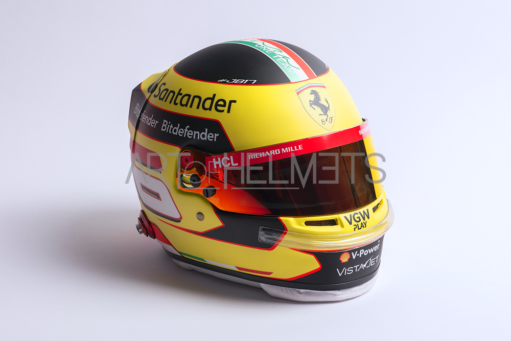 Charles Leclerc 2023 Monza Grand Prix F1 Full-Size 1:1 Replica Helmet (Original Visor)