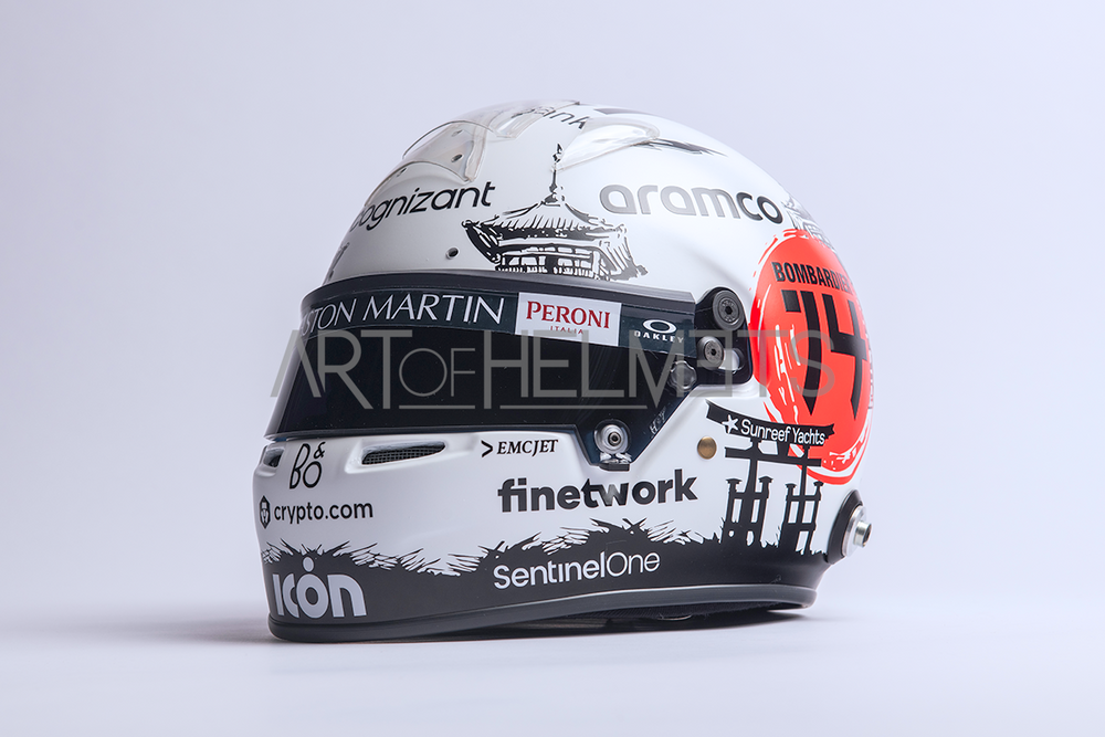 Fernando Alonso 2023 Suzuka GP Formula One Full-Size 1:1 Replica Helmet