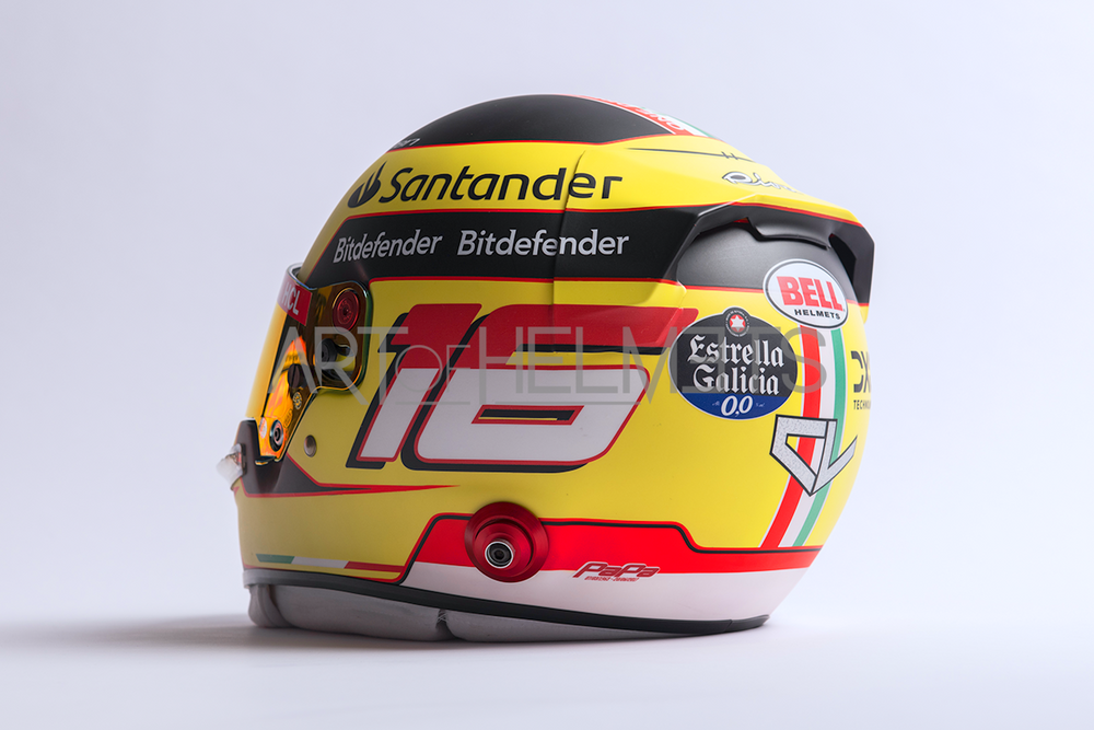 Charles Leclerc 2023 Monza Grand Prix F1 Full-Size 1:1 Replica Helmet (Original Visor)