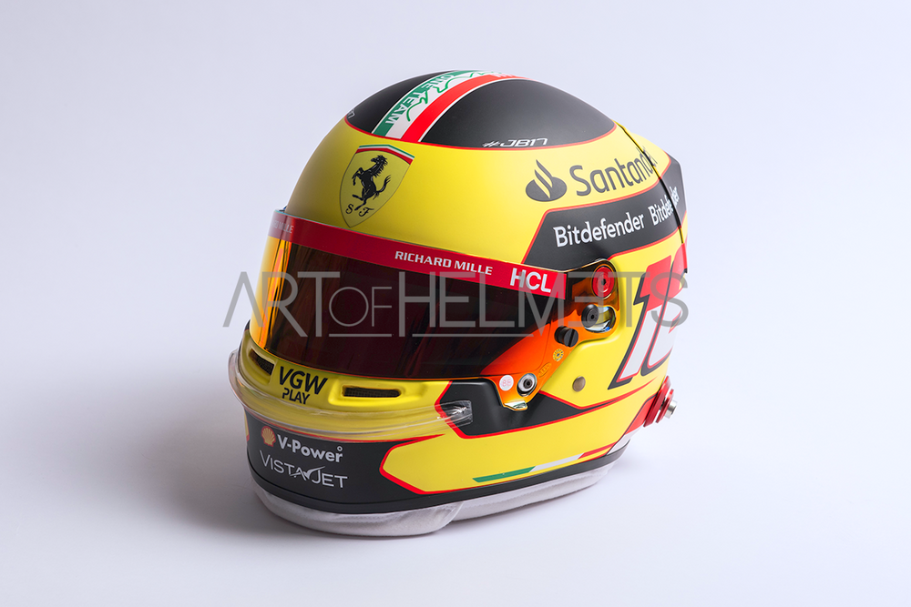 Charles Leclerc 2023 Monza Grand Prix F1 Full-Size 1:1 Replica Helmet (Original Visor)