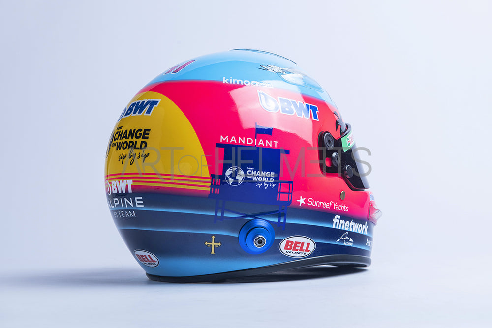 Fernando Alonso 2022 Miami Grand Prix F1 Full-Size 1:1 Replica Helmet
