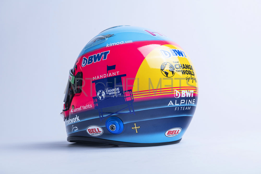 Fernando Alonso 2022 Miami Grand Prix F1 Full-Size 1:1 Replica Helmet