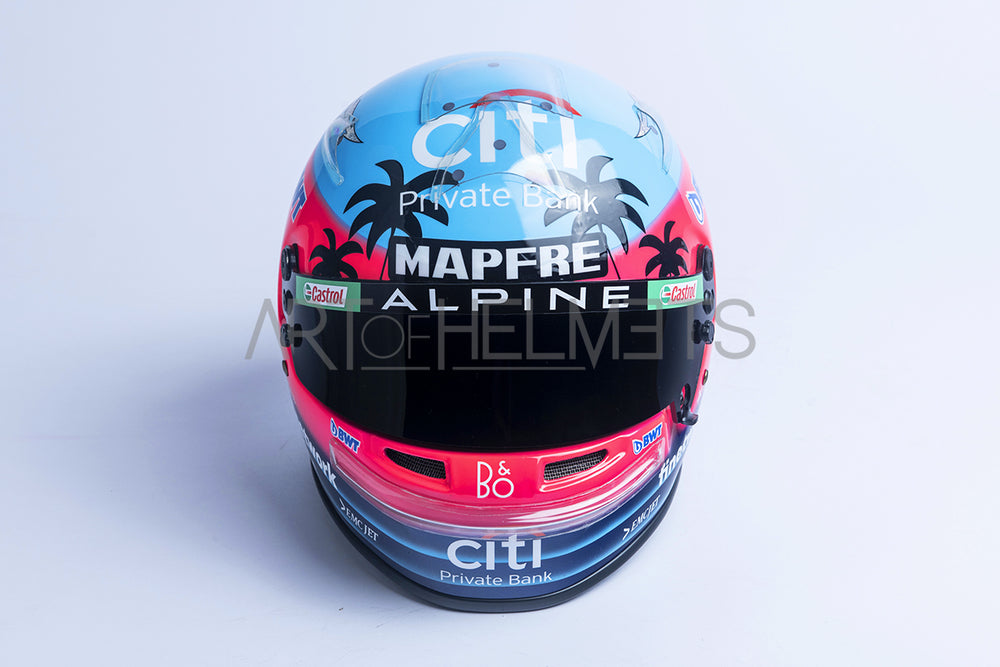 Fernando Alonso 2022 Miami Grand Prix F1 Full-Size 1:1 Replica Helmet