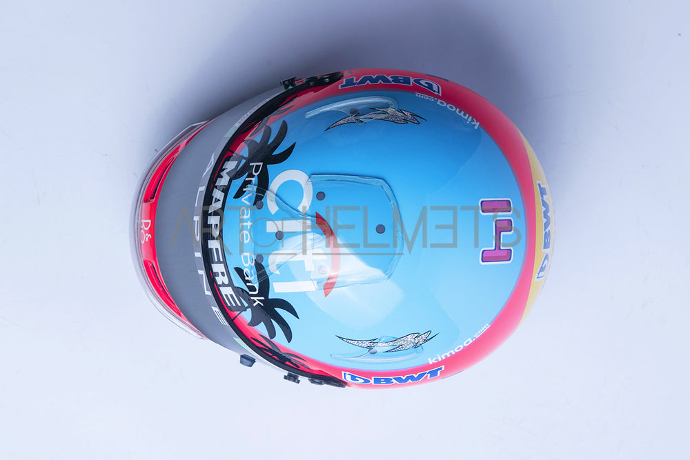 Fernando Alonso 2022 Miami Grand Prix F1 Full-Size 1:1 Replica Helmet