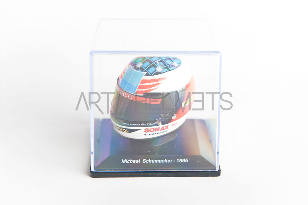 Michael Schumacher 1995 Réplique de casque miniature à l'échelle 1:5