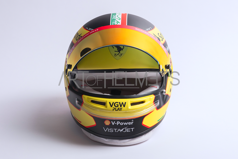 Charles Leclerc 2023 Monza Grand Prix F1 Full-Size 1:1 Replica Helmet (Original Visor)