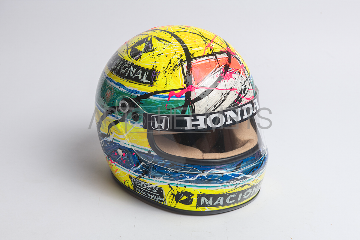 Ayrton Senna 1988 Art Custom Full-Size 1:1 Replica Helmet by Montesano – Art of Helmets