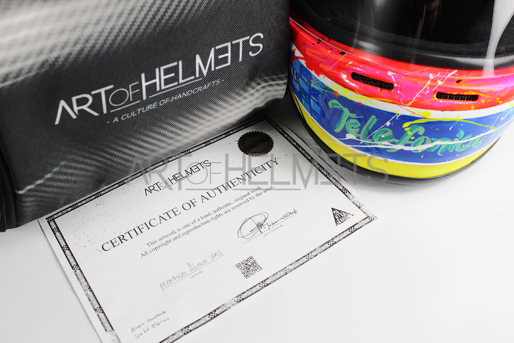 Fernando Alonso 2005 Art Custom Full-Size 1:1 Replica Helmet by Montesano.