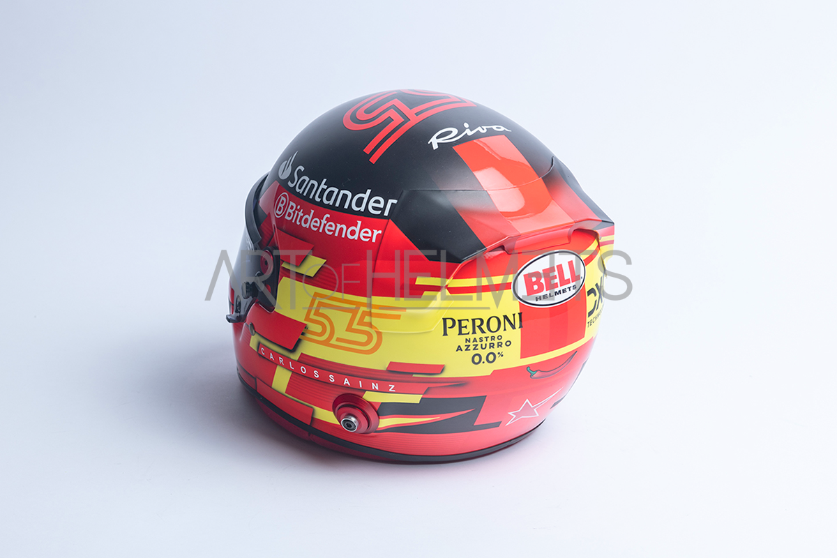 Carlos Sainz 2024 F1 Full Size 1 1 Replica Helmet Art of Helmets