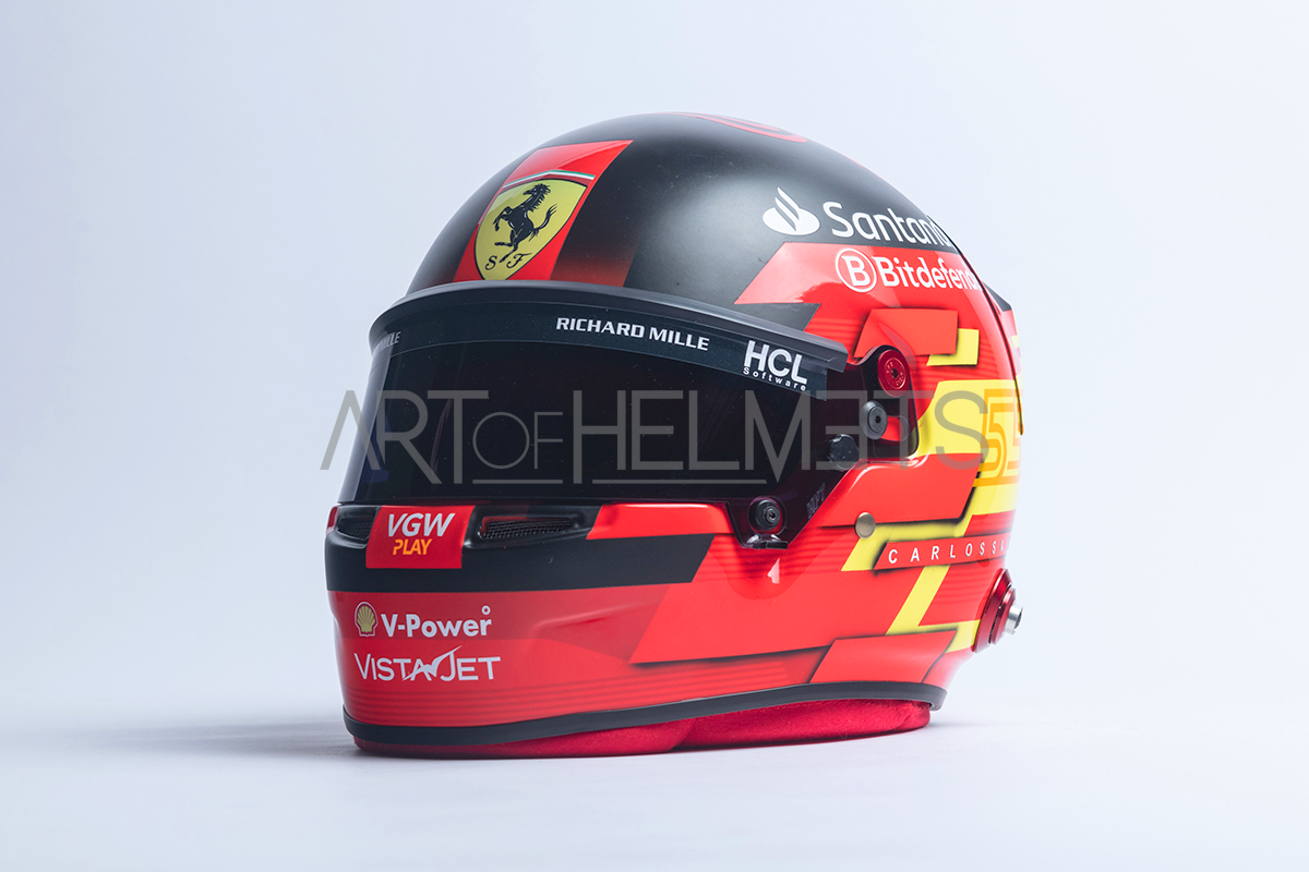 carlos sainz football helmet Carlos Sainz 2024 F1 Full-Scale 1:1 Replica Helmet
