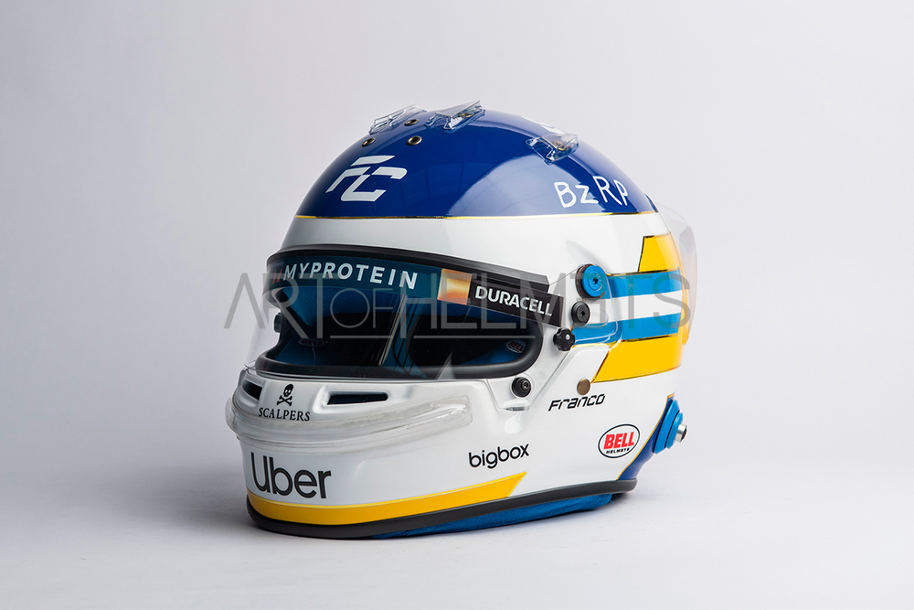 brazil motorcycle helmet Franco Colapinto 2024 Mexico & Brazil GP F1 Full-Scale 1:1 Replica Helmet
