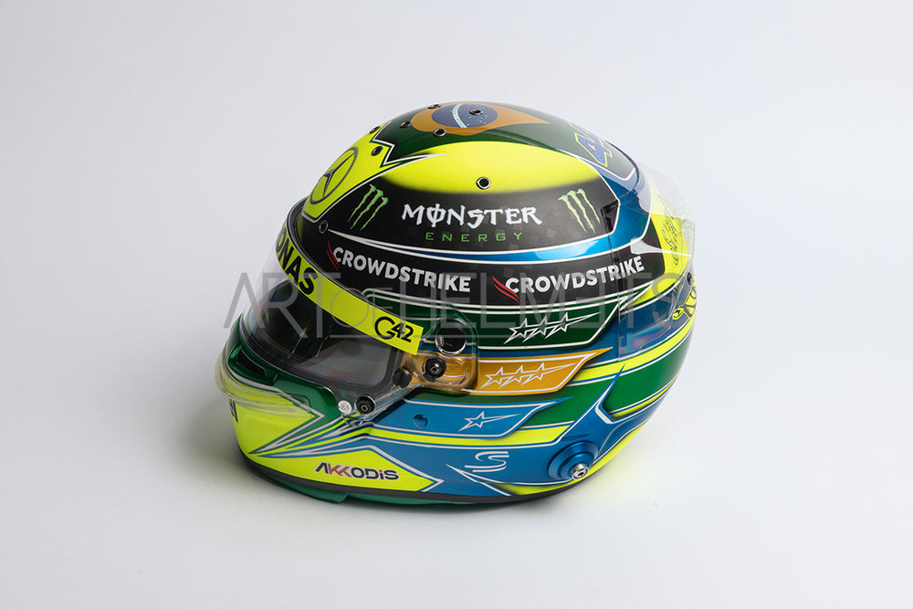 brazilian motorcycle helmet Lewis Hamilton 2023 Brazilian GP F1 Full-Scale 1:1 Replica Helmet