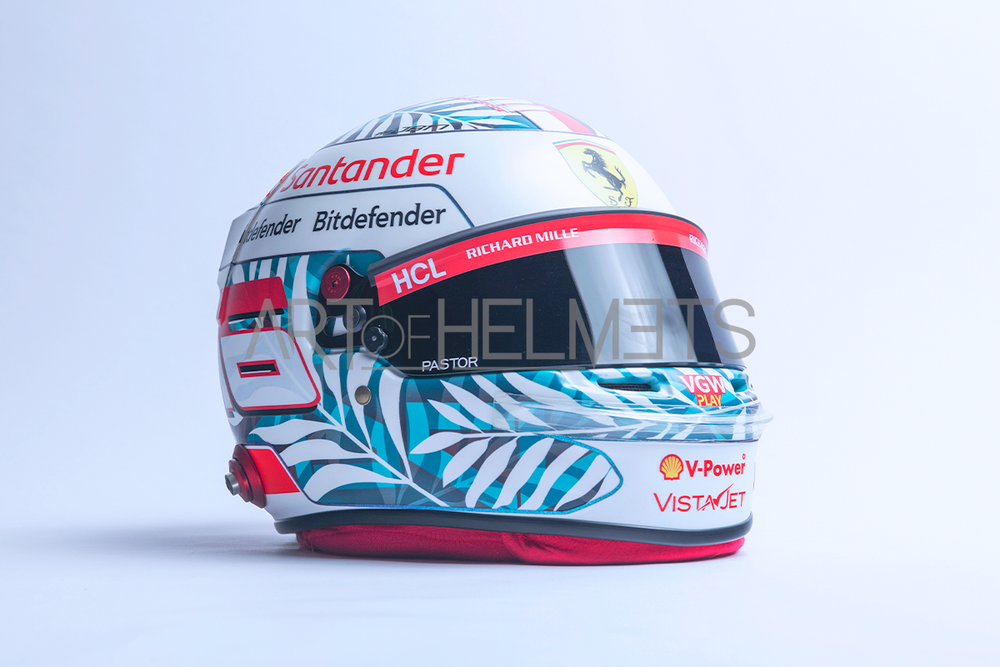 Charles Leclerc 2023 Miami GP F1 Helmet | Full-Scale 1:1 Replica
