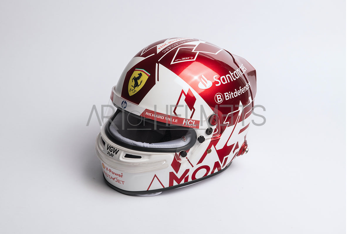 2024 F1 MONACO GP CHARLES LECLERC Mini Helmet 1:2 LIMITED EDITION #167/400 2024 F1 MONACO GP CHARLES LECLERC Mini Helmet 1:2 LIMITED EDITION #167/400