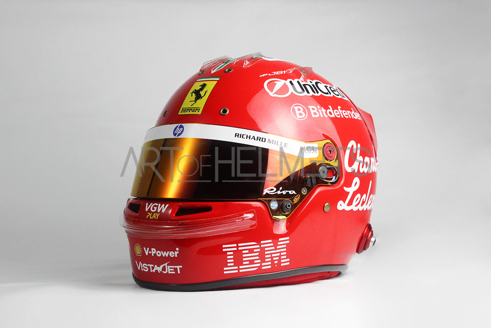 Spark 1/5 Casque Charles Leclerc 2023 GP Monza Neuf - Collection Spark 1/5 Casque Charles Leclerc 2023 GP Monza Neuf - Collection