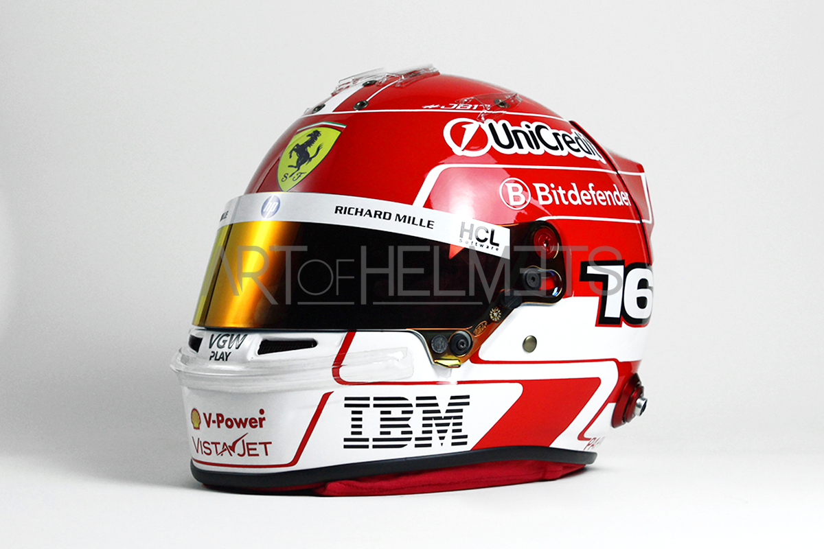 Charles Leclerc 2025 F1 Full-Size 1:1 Replica Helmet – Art of Helmets