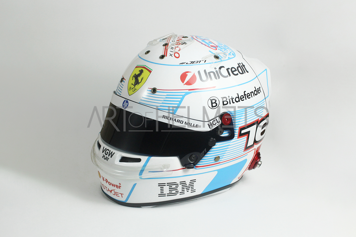 Charles Leclerc 2025 Monaco GP F1 Full-Scale 1:1 Replica Helmet