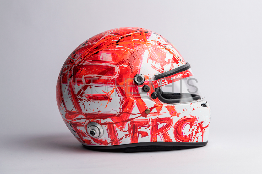 f1 football helmet Charles Leclerc 2024 Monaco GP Art Edition F1 Helmet by Montesano
