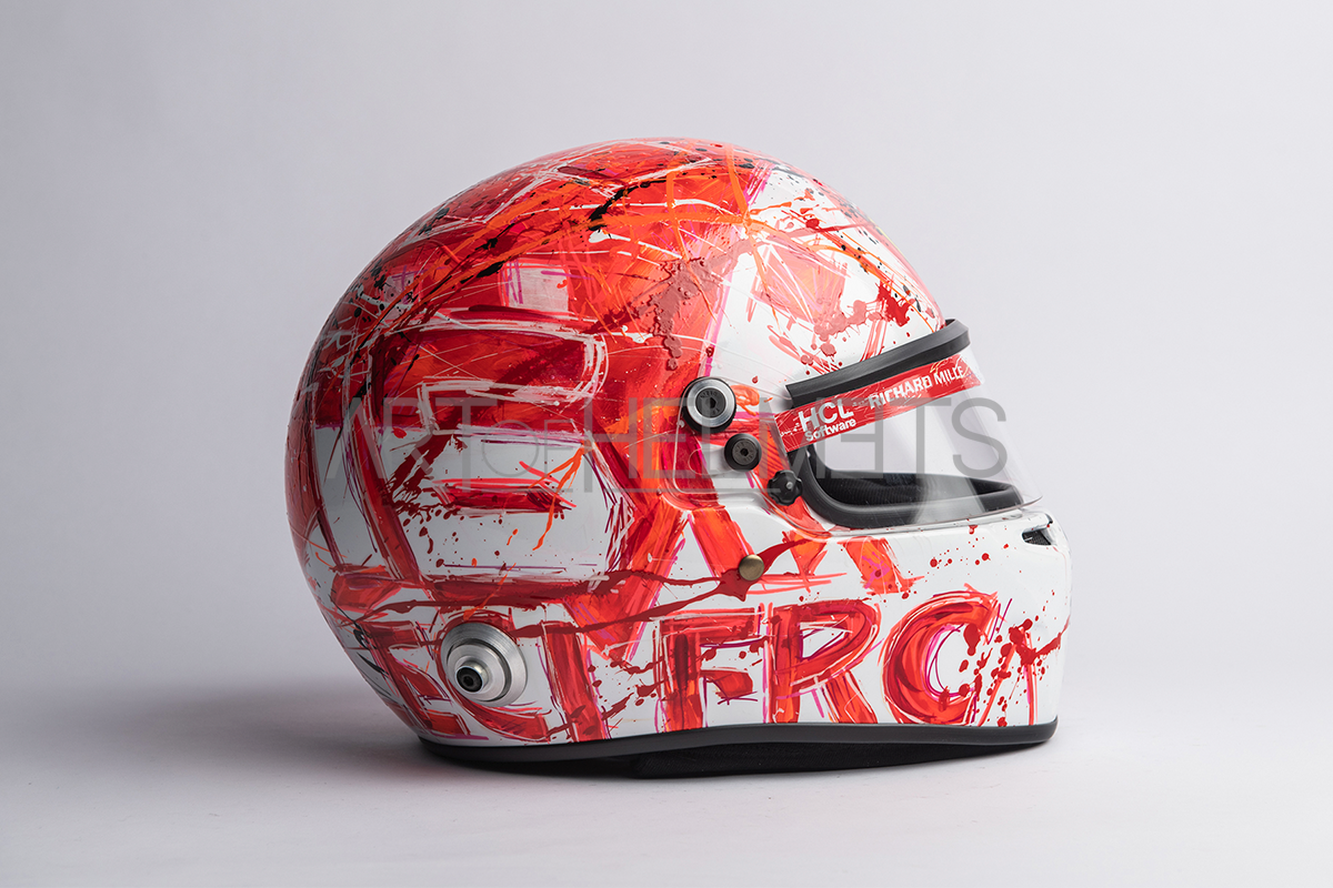 Charles Leclerc 2024 Monaco GP Art Edition F1 Helmet by Daniela Montesano