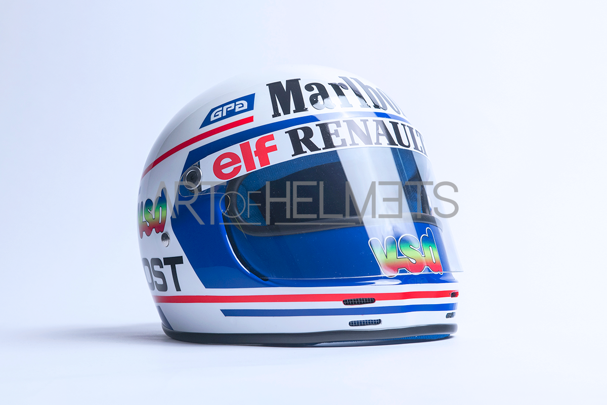 Renault - Formule 1 - Alain Prost - 1981 - Casque à Renault - Formule 1 - Alain Prost - 1981 - Casque à