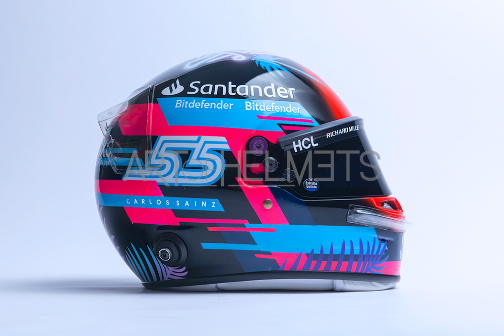 Carlos Sainz 2023 Miami GP F1 Helmet | Full-Scale 1:1 Replica