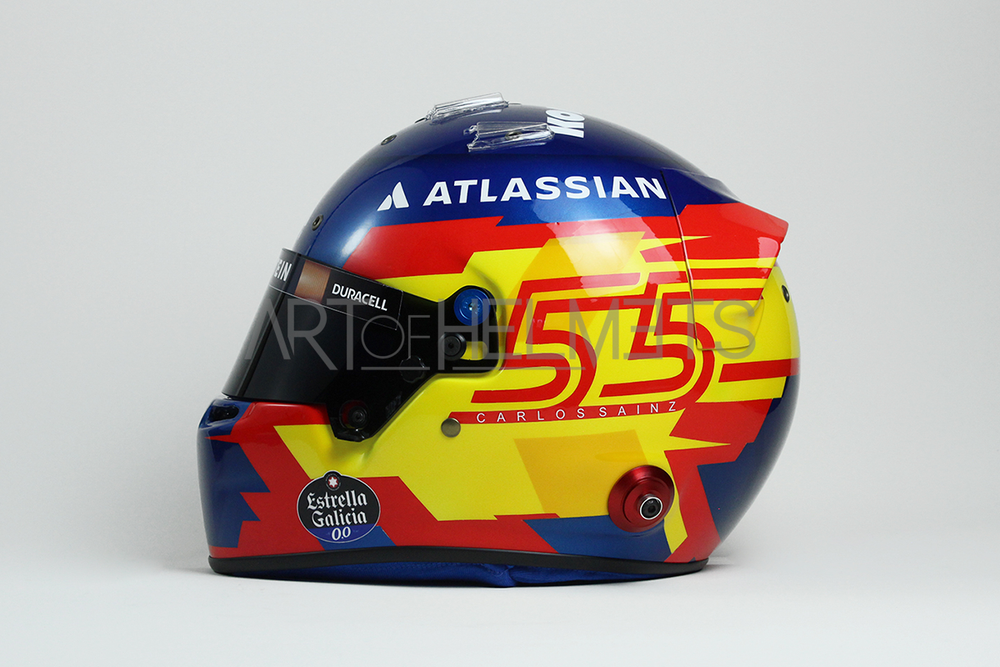 carlos sainz football helmet Carlos Sainz 2025 F1 Full-Scale 1:1 Replica Helmet
