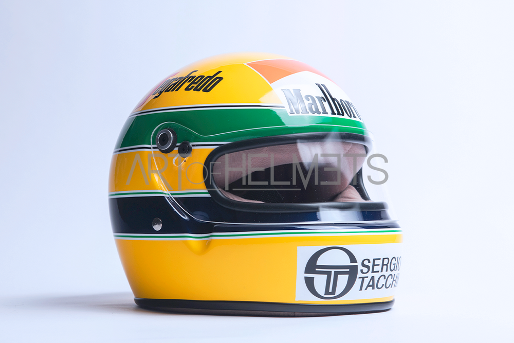 ayrton senna snowboard helmet Ayrton Senna 1984 F1 Full-Scale 1:1 Replica Helmet