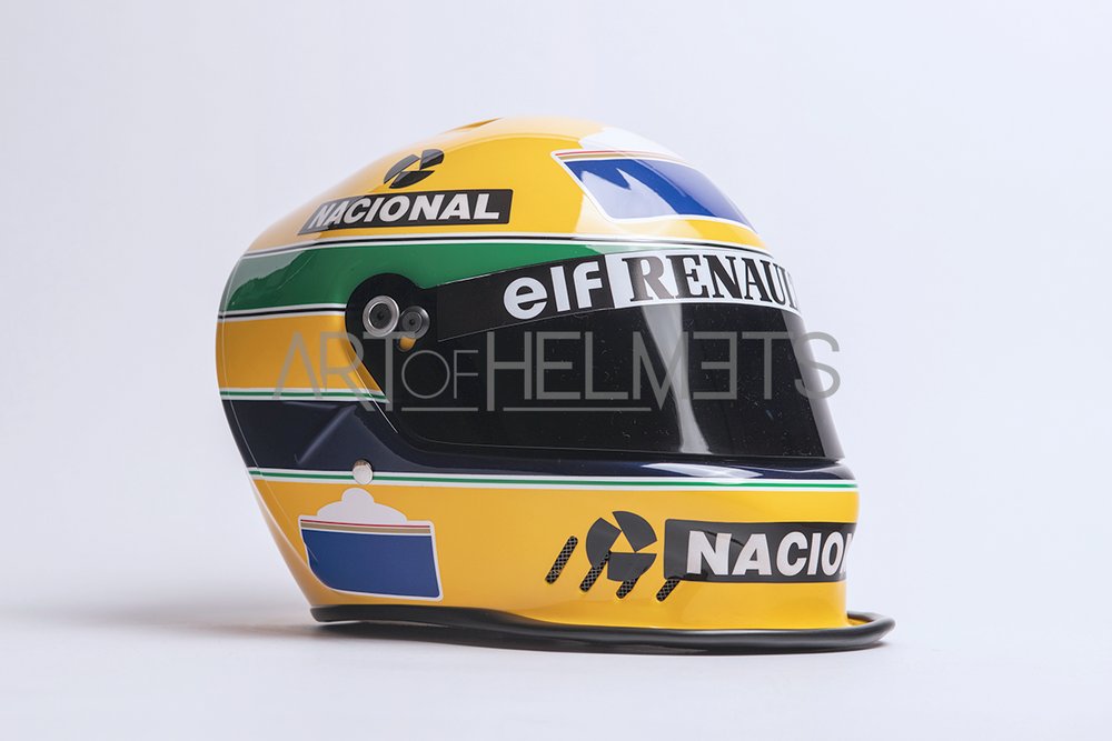 ayrton senna 1994 official bell replica helmet with certificate Ayrton Senna 1994 Paul Ricard Test Helmet | Full-Scale 1:1 Replica
