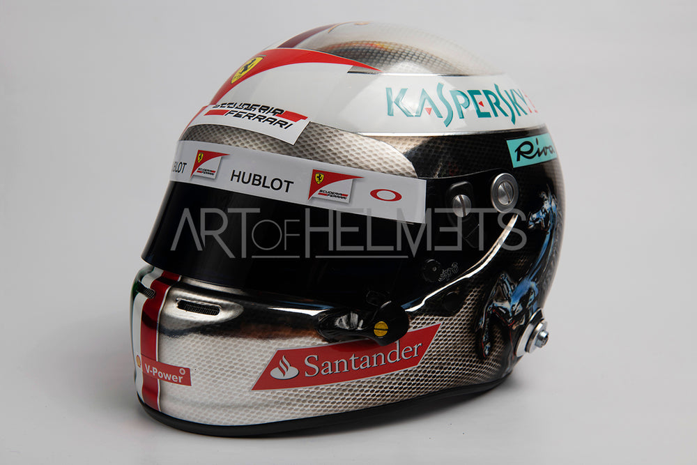 Sebastian Vettel 2017 Chrome Monza Grand Prix Full-Size 1:1 Replica Helmet